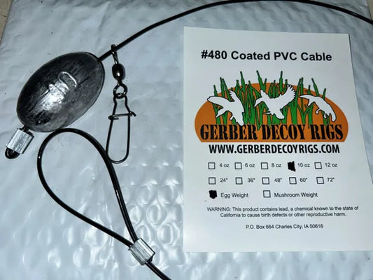 PVC Cable Texas Decoy Rigs 10oz Egg Sinker