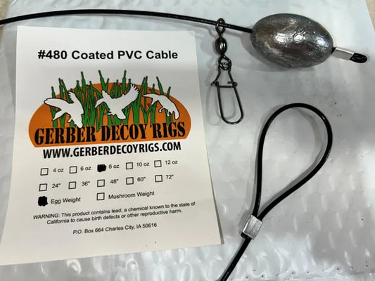 PVC Cable Texas Decoy Rigs 8oz Egg Sinker